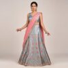 Elegant Silver and Pink Lehanga Set