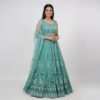 Elegant Teal Embroidered Lehanga Set for Women
