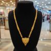 Gold Necklace with Intricate Pendant Design