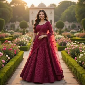 Elegant Maroon Lehanga for Special Occasions