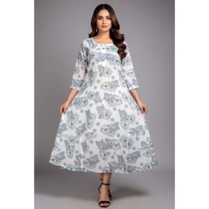 Floral Print A-line Dress Top for Women