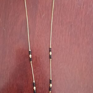 Gold Chains (3) with Leaf Pendant