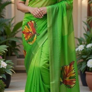 Green Saree with Blouse – Comfortable and Stylish Everyday Wear