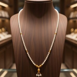 Classic Pearl and Gold Accent Necklace