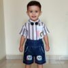 Striped Kids Dress Shirt and Cool Shorts Set  Age 6m to 1year