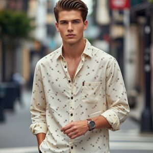 Men's Casual Printed Shirt – Versatile Everyday Comfort