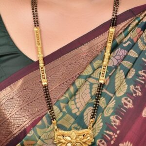 Gold Mangalsutra Chains 2 with Traditional Pendant