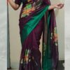 Saree with Blouse - Floral Print, Lightweight Fabric