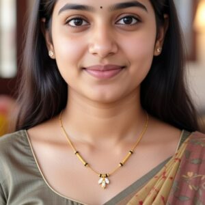 Gold Plated Chain with Floral Pendant