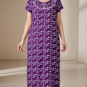 Women's Cotton Floral Nighty