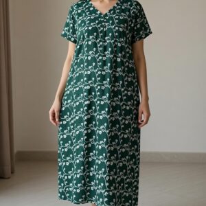 Women's Floral Printed Cotton Nighty