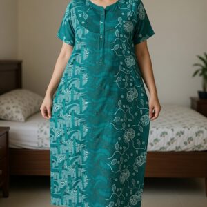 Women's Floral Printed Cotton Nighty